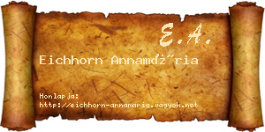 Eichhorn Annamária névjegykártya